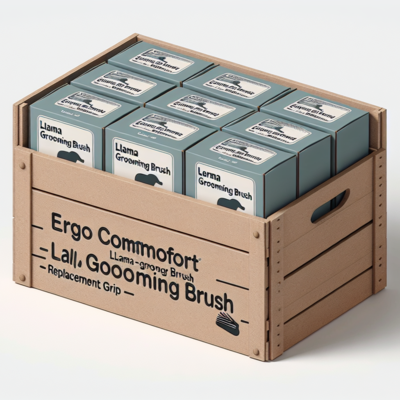 Crate of ErgoComfort Llama Grooming Brush - Replacement Grip