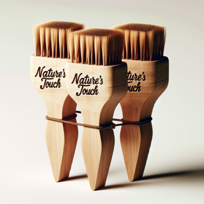Bundle of Nature's Touch Wooden Pin Brushes