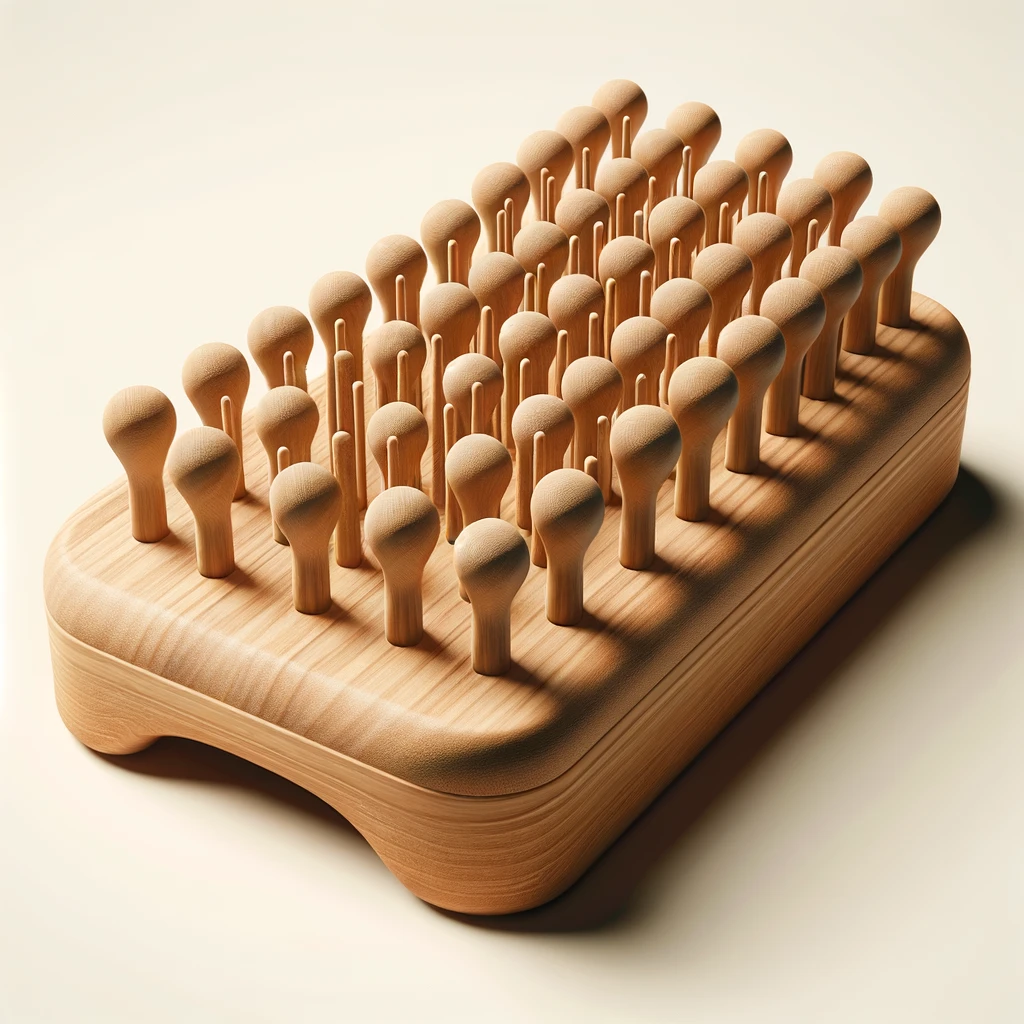 Nature's Touch Wooden Pin Brush