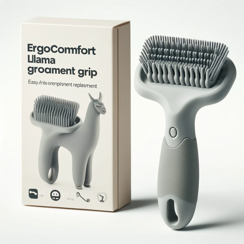 Replacement ErgoComfort llama grooming brush grip.
